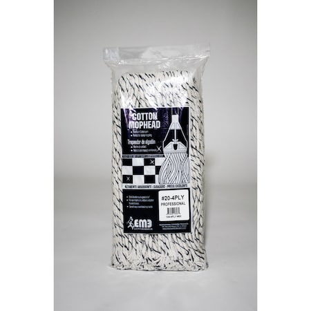 Elite Mops & Brooms Elite Mops and Brooms No 20 Cut End Cotton Mop Refill 1 pk 104-4PLY-#20